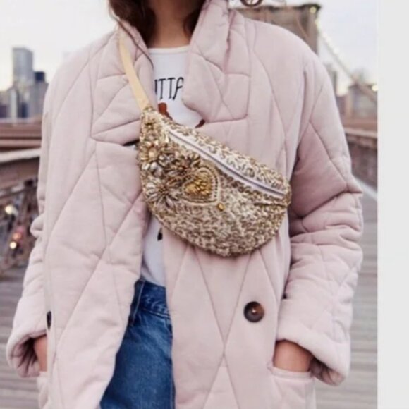 FREE PEOPLE Tawny Pillow Quilted Jacket Dusty Rose Pink Size XS OB765637 - Picture 1 of 11